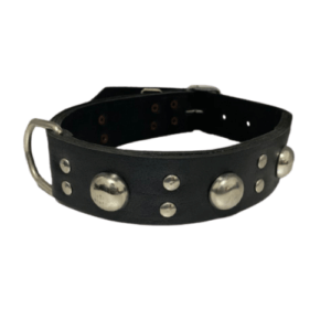 black leather dog collars