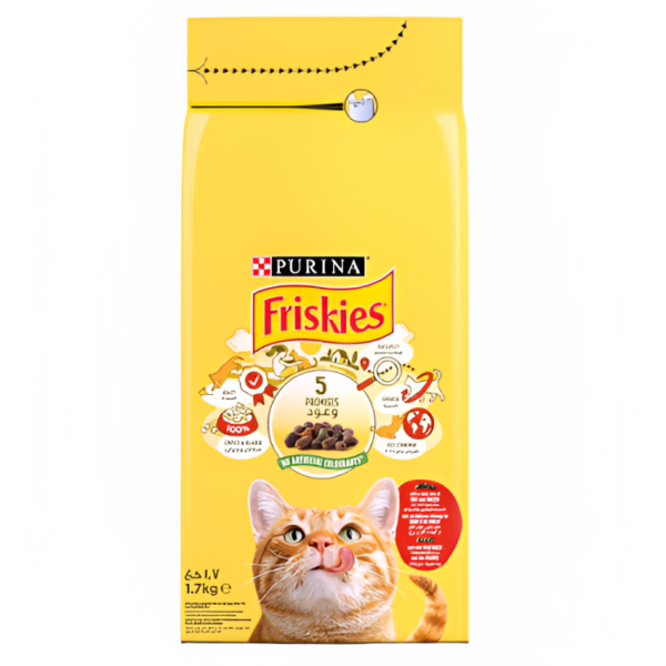 Purina Friskies Junior with Beef and Chicken 1.7kg - Balanced Nutrition for Kittens