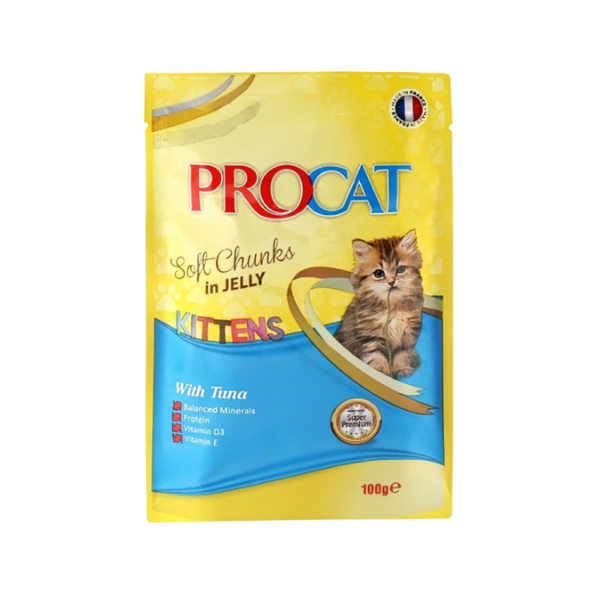 Procat Soft Chunks Kittens Food with Tuna 100g - High-Quality Nutrition for Kittens at Pet City Shop